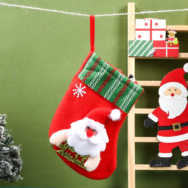 Christmas socks decoration small Christmas Santa Claus gift bag