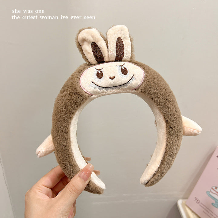 Cute cartoon labubu headband SPA headband