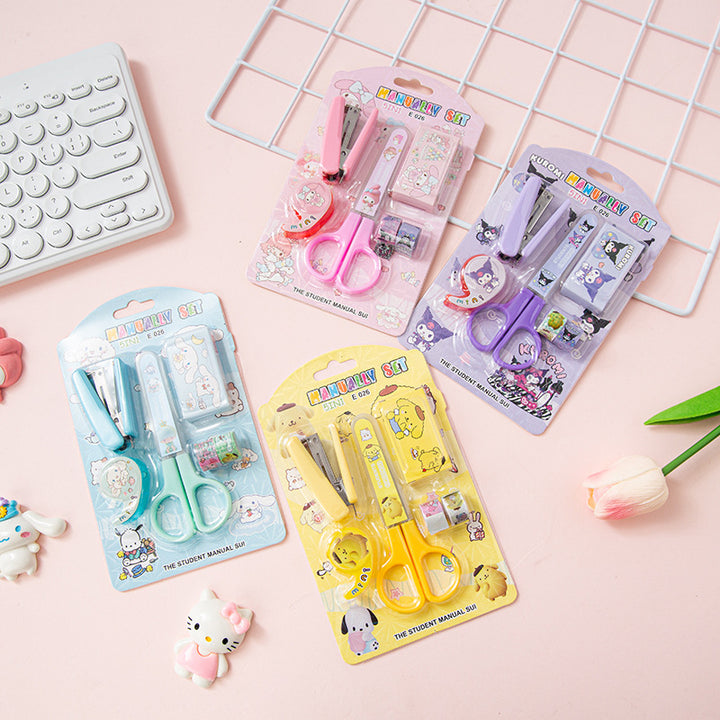 Sanrio stationery set stapler scissors&tape set student supplies