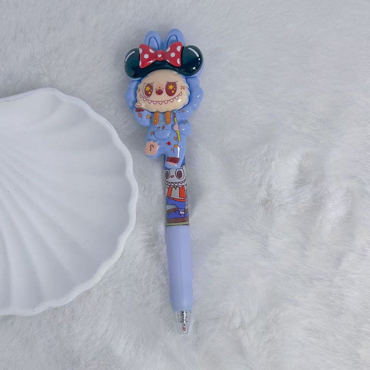Cartoon dress-up labubu ballpoint pen Gel pen-black ink