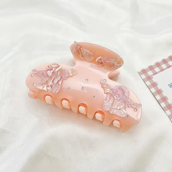 Acetic diamond summer hair shark clip for women