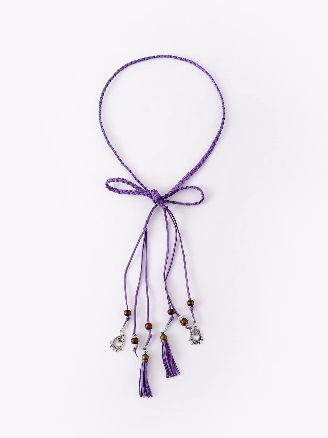 Boho style braided waist rope women's belt