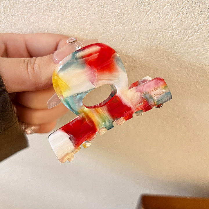 Summer colorful hair claw clips