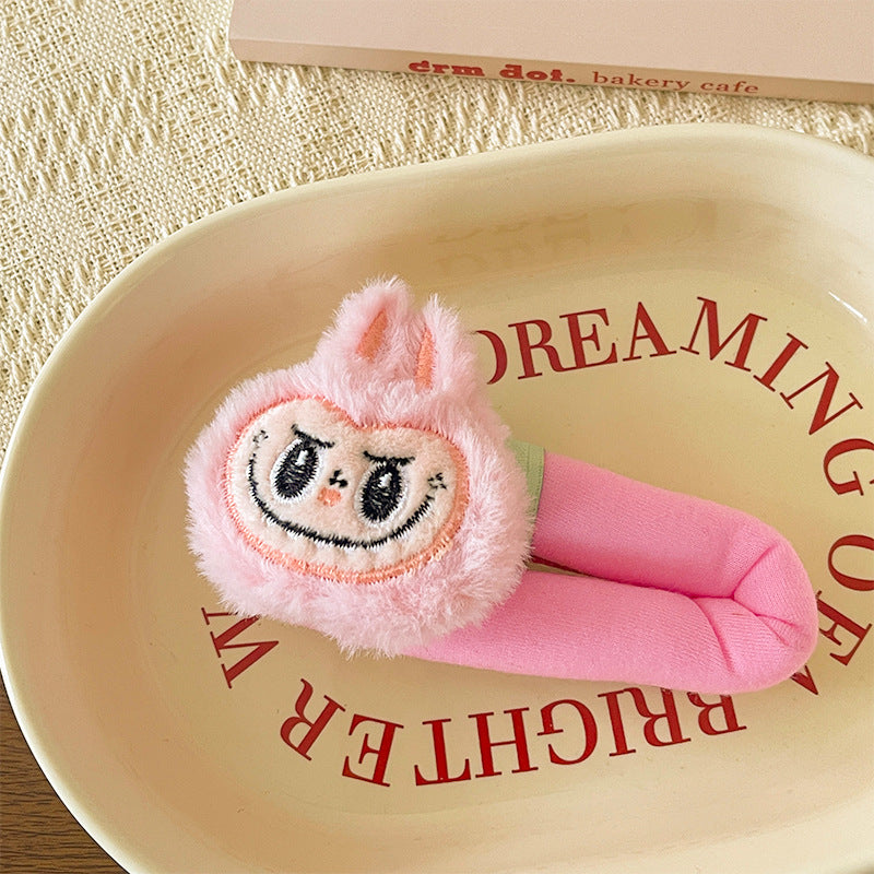 Labubu plush duckbill hair clip