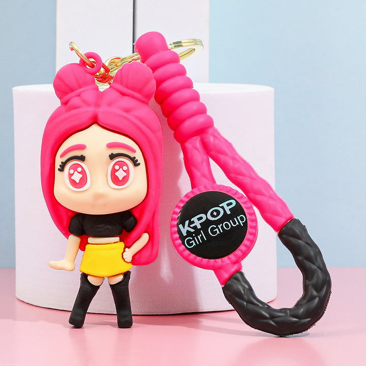 KDH K-pop inspired cartoon character silicone keychain