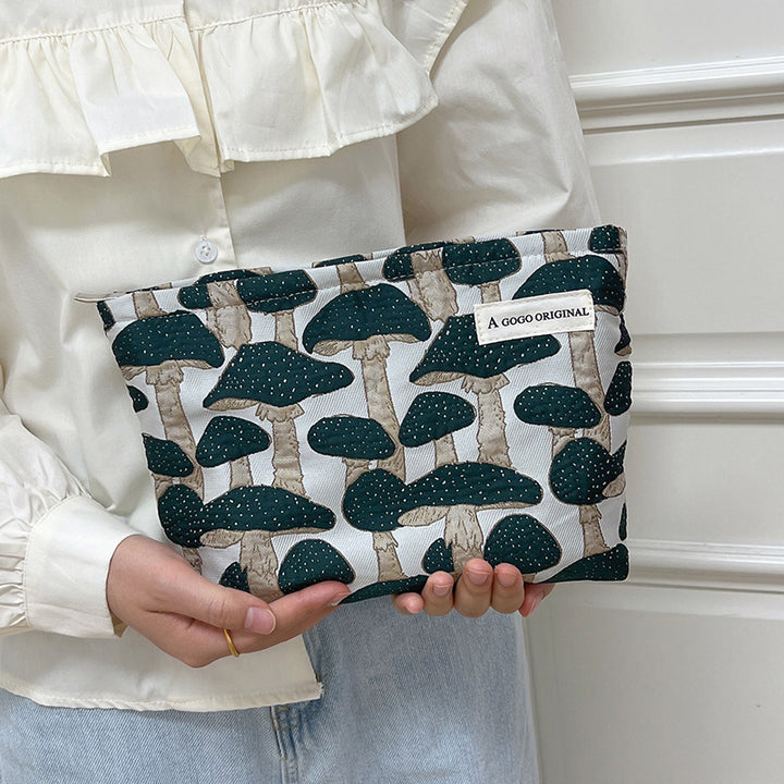 Mushroom pattern Cosmetic Bag travel toiletry bag