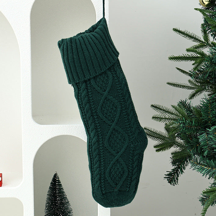 2026 Embroidered Christmas Stocking Knitted Family Stocking with Name Holiday Xmas Gift