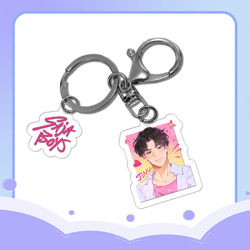 Kpop Demon Hunters Saja boys acrylic mini keychain