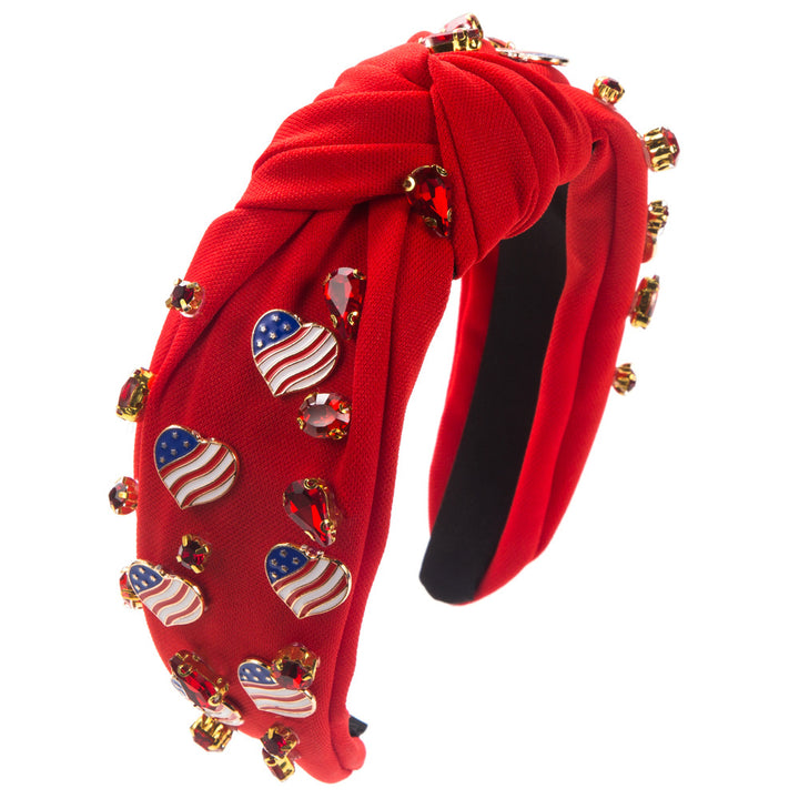 Love American flag deco wild Headband for 4th of July