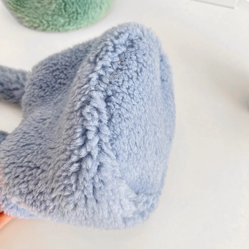 Furry bucket bag mini plush handbag