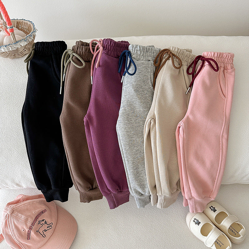 Kids loose sweatpants sports pants drawstring casual pants trousers