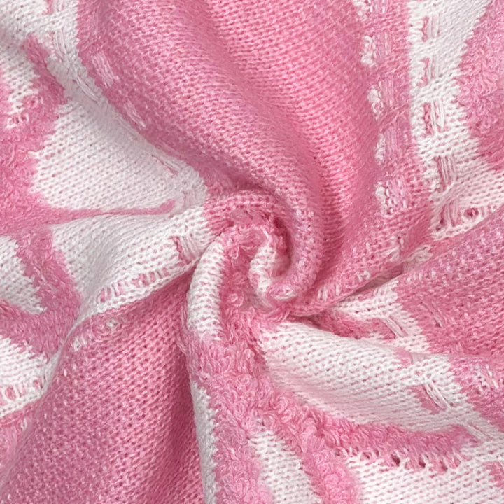 Sweet Christmas pink bow sweater for women