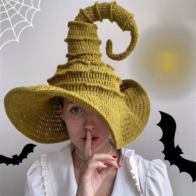 Halloween hand-crocheted personality party witch hat