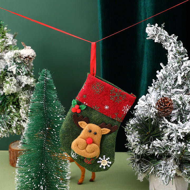 Christmas socks decoration small Christmas Santa Claus gift bag