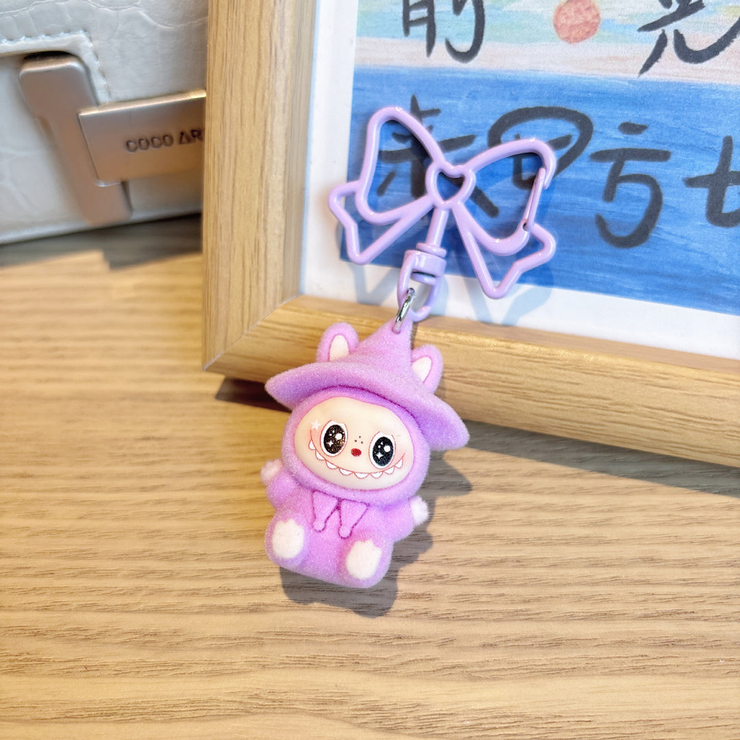 Magic witch hat labubu keychain Halloween gift