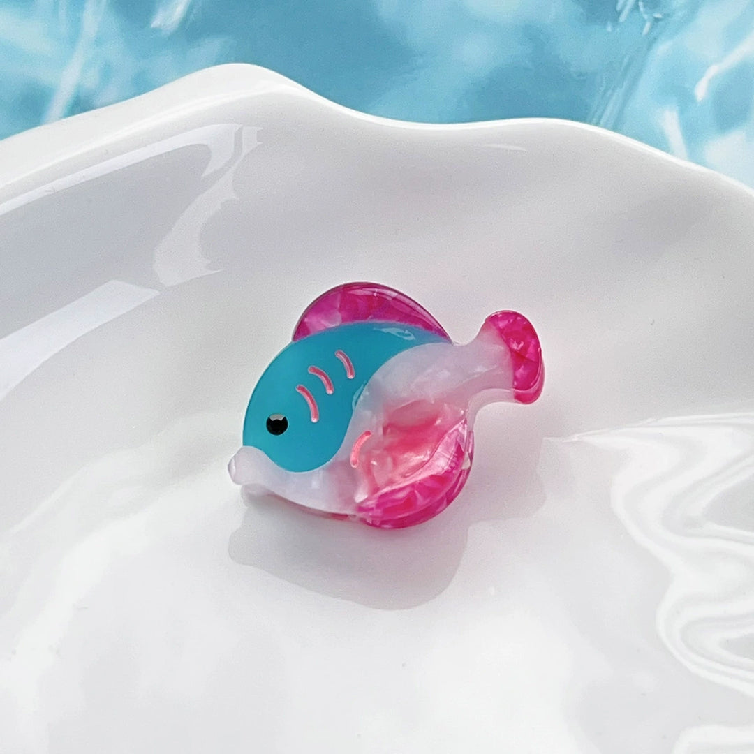 Cute fish hair clip Marine life acetate mini hair clip