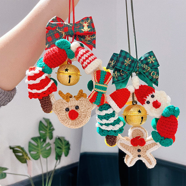 Handmade Christmas car pendant decoration Christmas wreath