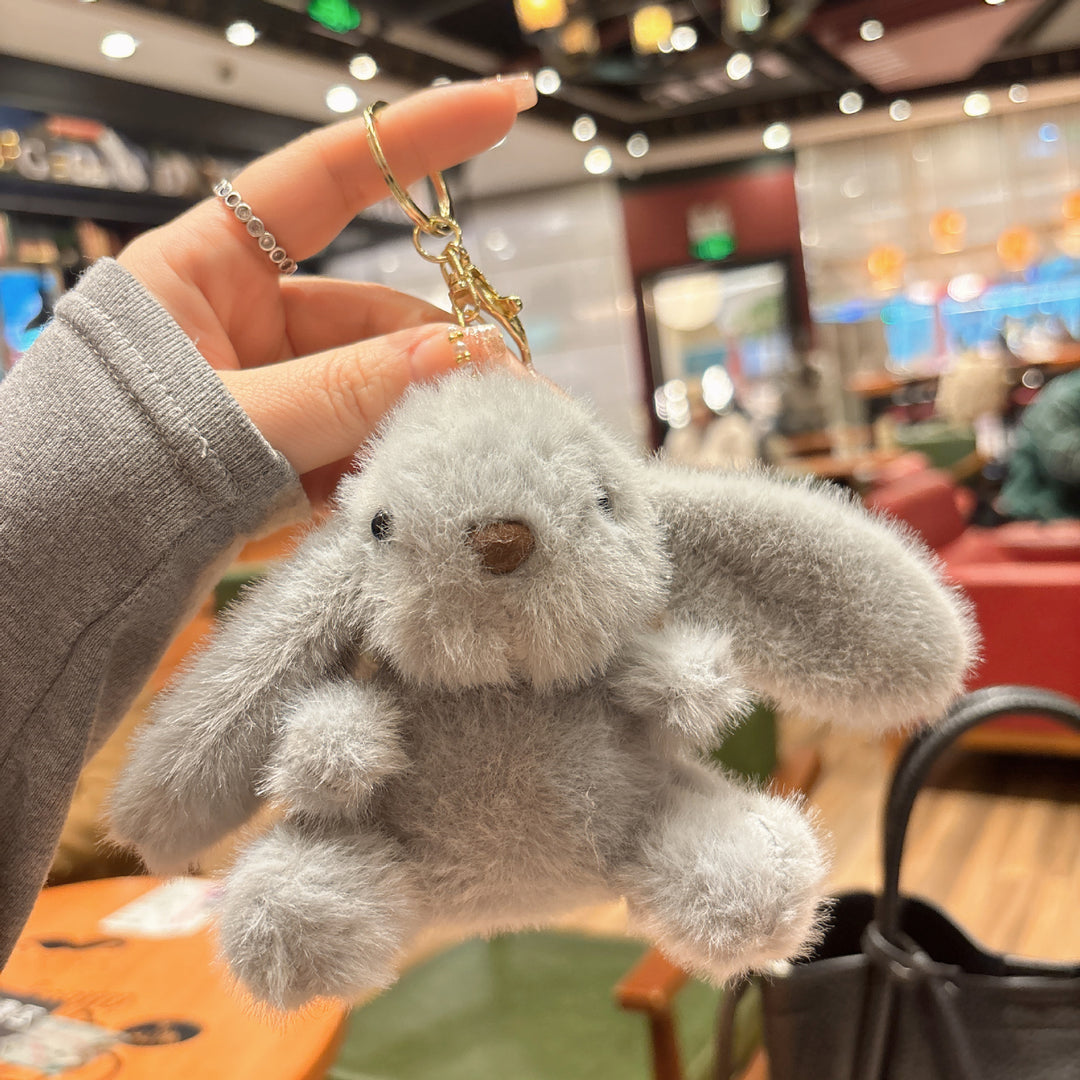 Cute bunny plush toy doll keychain pendant Easter gift