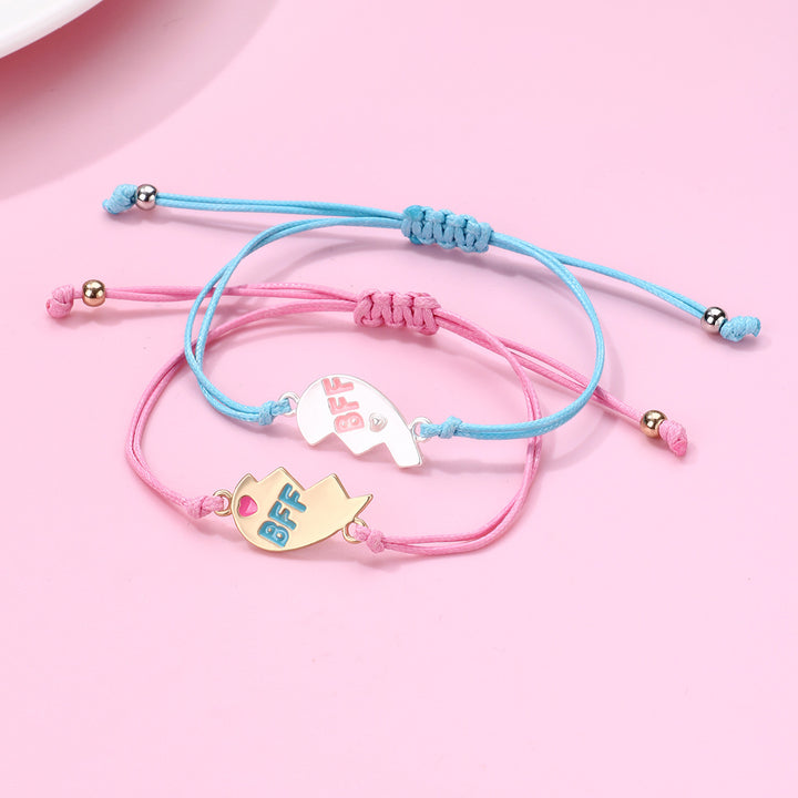 Valentine's best friends 2pcs bracelet students gift