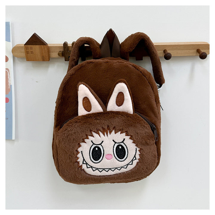Cartoon labubu furry backpack children's plush backpack