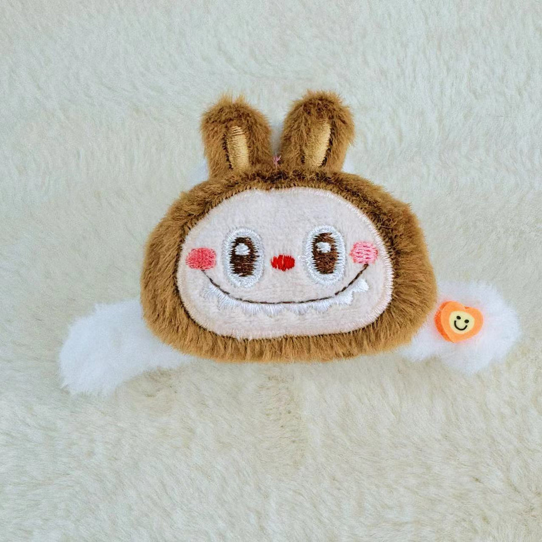 Labubu furry cute hair claw clips