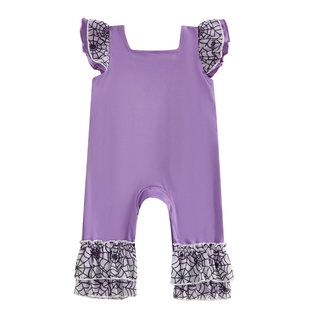 Cute Halloween Ghost Applique Bodysuit romper