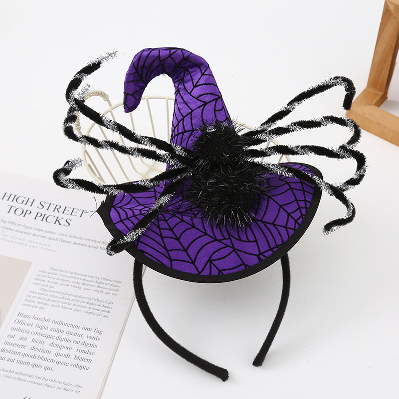 Halloween witch hat spider headband Halloween hair accessories