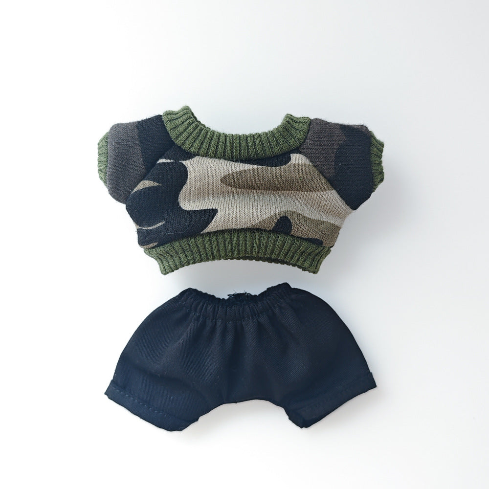 Labubu cool Camouflage suit dolls clothes