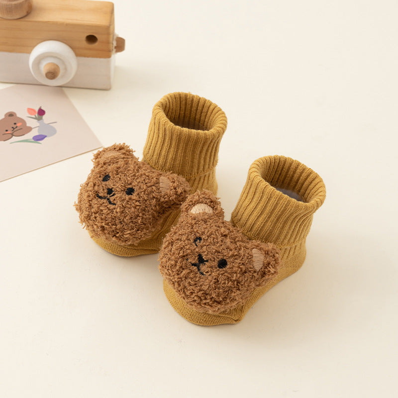 Newborn baby non-slip Terry plush socks