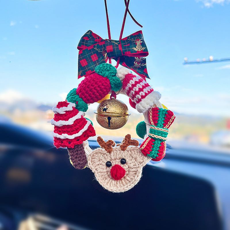Handmade Christmas car pendant decoration Christmas wreath