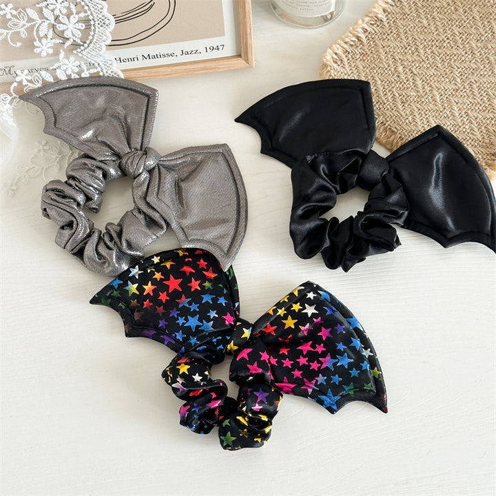 Halloween Hair Accessories Party Bat Bow Intestine Hair Ring