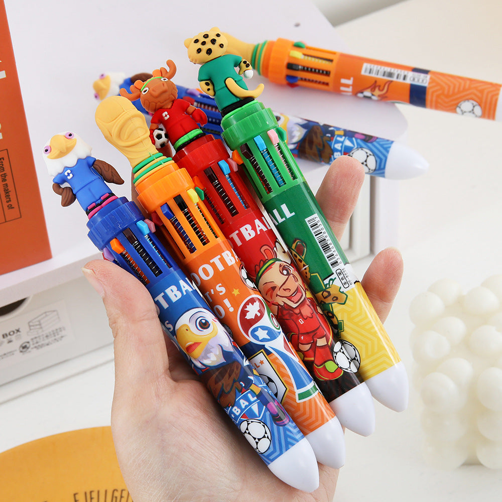 2026 World Cup inspired 10multi-color ballpoint pen -36unit