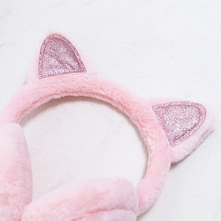 Children's Glitter Heart Cat Ears earmuffs