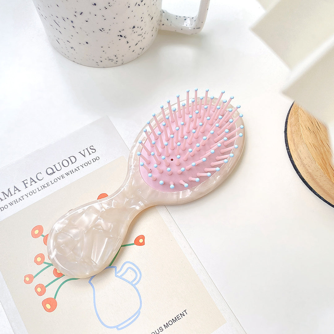 Acetate colorful air bag comb small portable massage comb