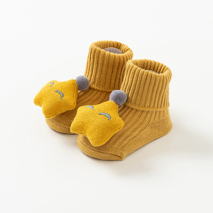 Newborn baby non-slip cotton cute mid-calf socks