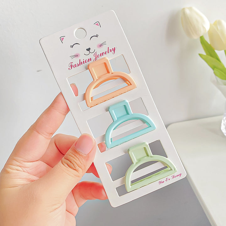 Candy color small clip girls hair clip set