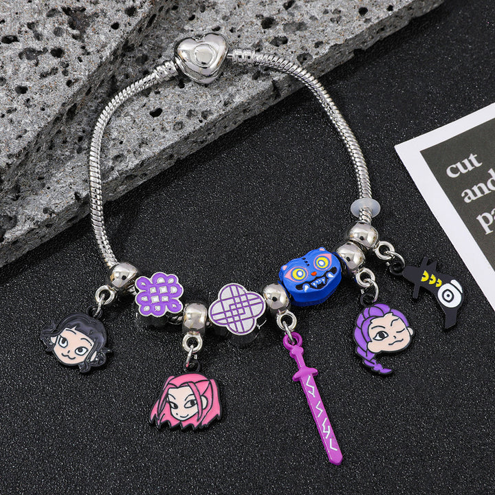 Kpop Demon Hunters beaded alloy bracelet