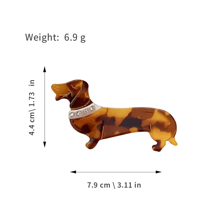 Cute cartoon dachshund hair claw clip Childish hair clip