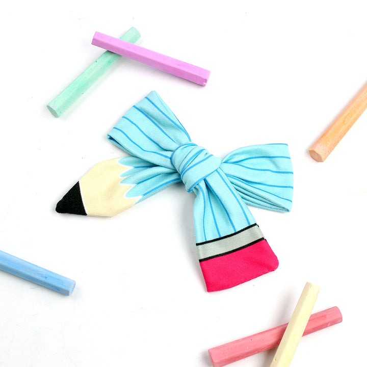 Back to school pencil bow hair clips students hair accessories