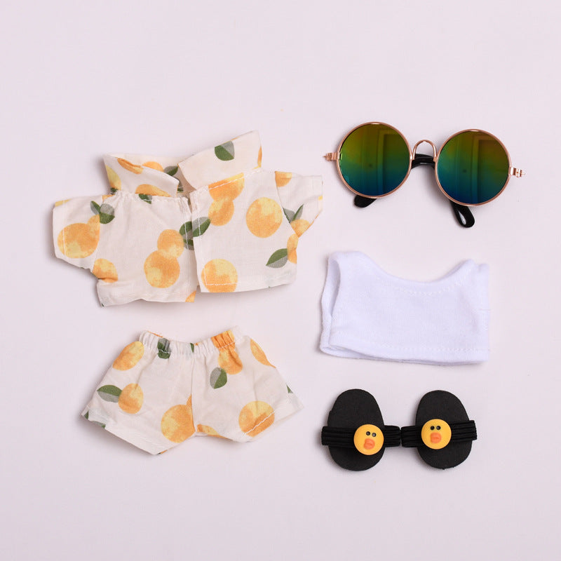Labubu summer beach clothes 5pcs set doll clothes