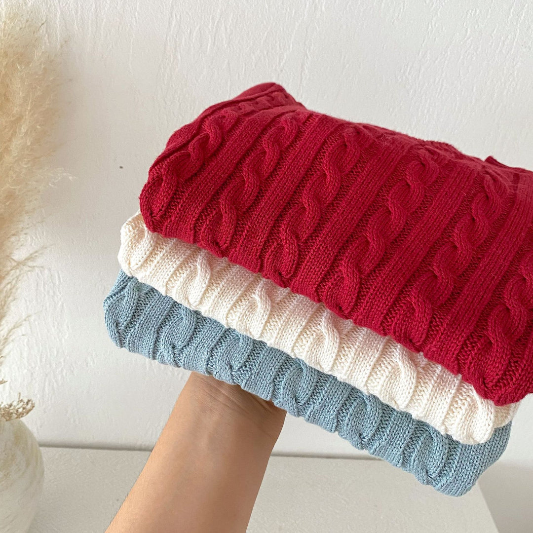 Girls' Cable-Knit Long-Sleeve Sweater Dress Christmas Knit Dress