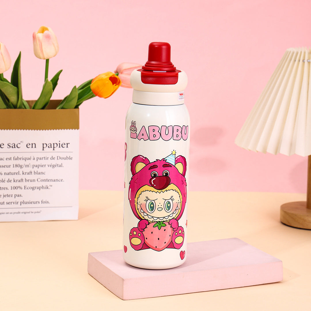 Labubu cartoon printed Stainless steel insulated cup