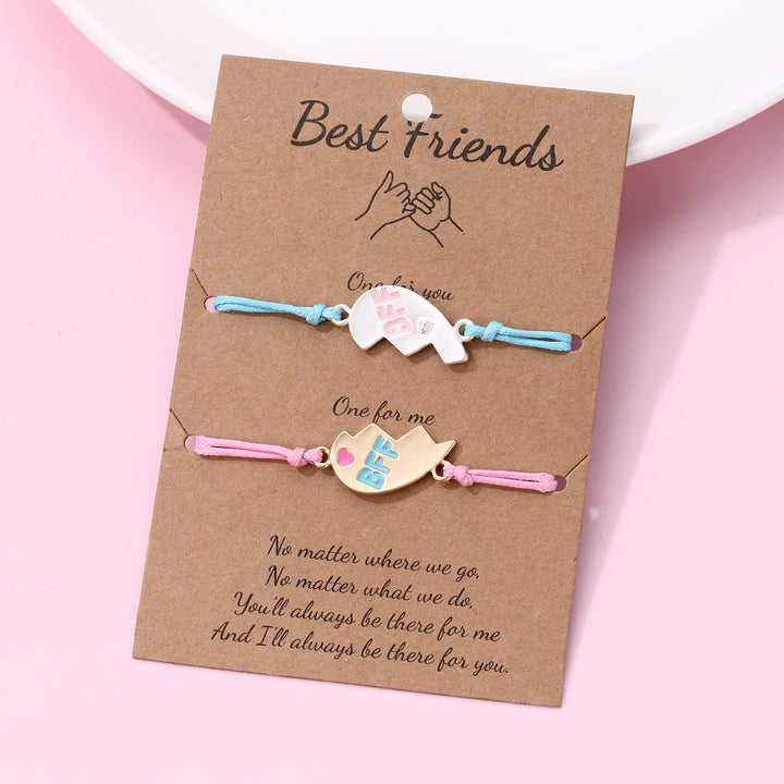 Valentine's best friends 2pcs bracelet students gift