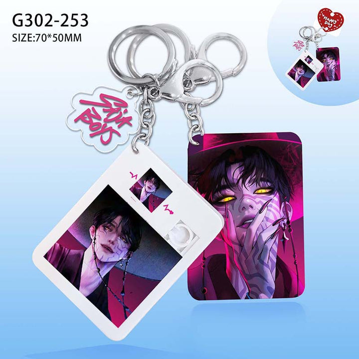 KPop Demon Hunters Saja boys Slide Puzzle keychain