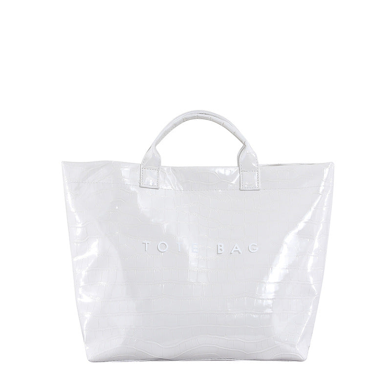 Large capacity simple trendy tote bag for women