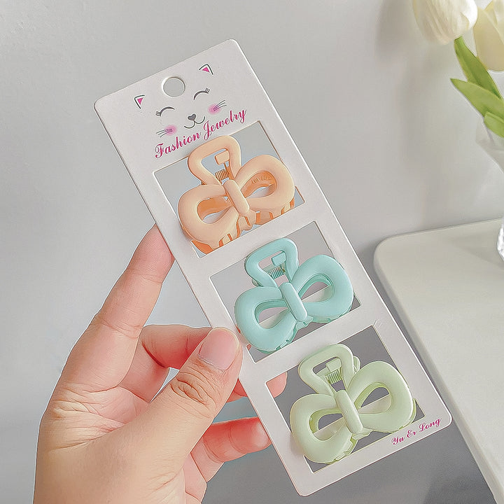 Candy color small clip girls hair clip set