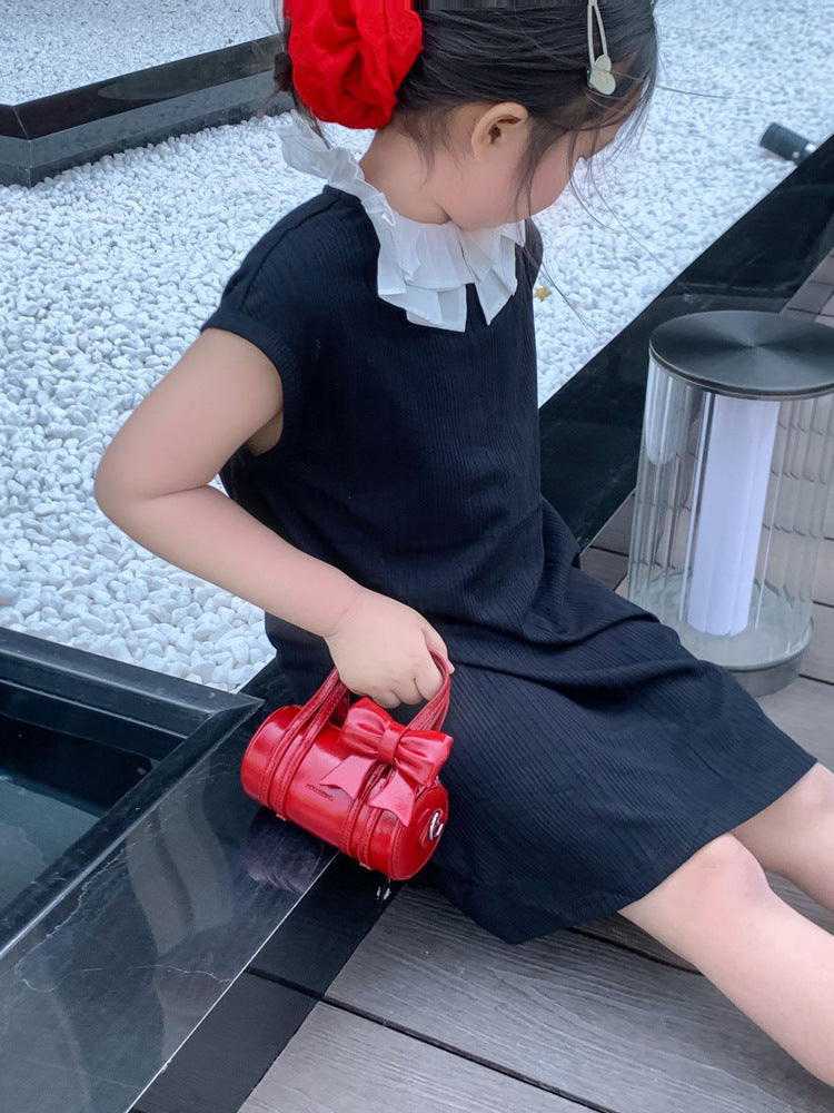 Solid Color Glossy mini Handbag Crossbody Bag