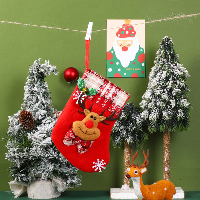 Christmas socks decoration small Christmas Santa Claus gift bag
