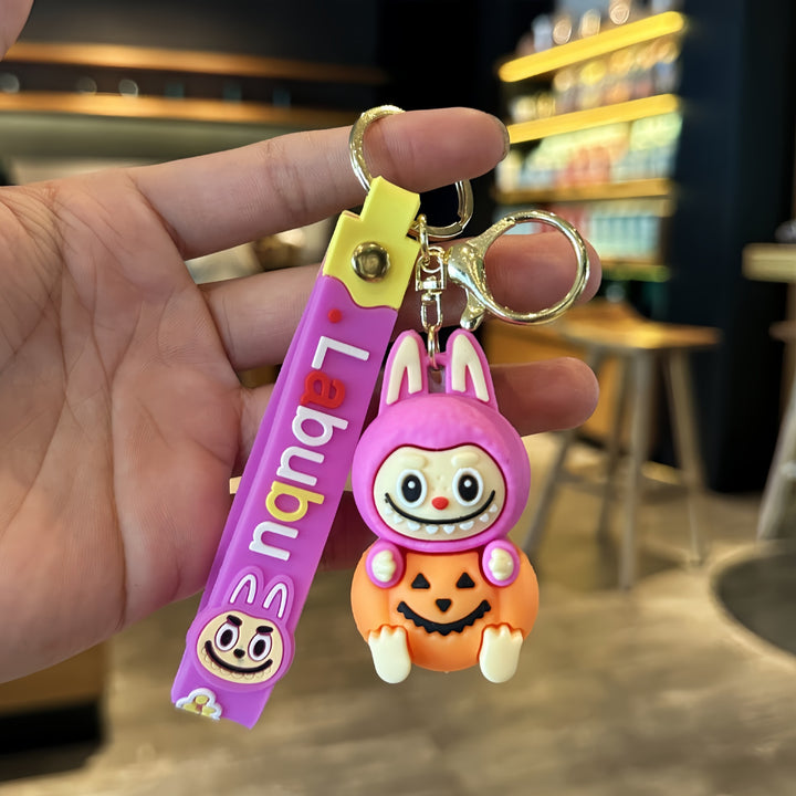 Pumpkin labubu keychain pendant cute Halloween  keychain