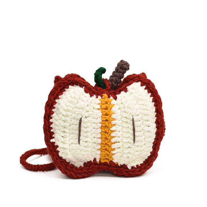 Handmade Crocheted Apple Mini Cute crossbody bag